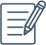 Paper and pen icons