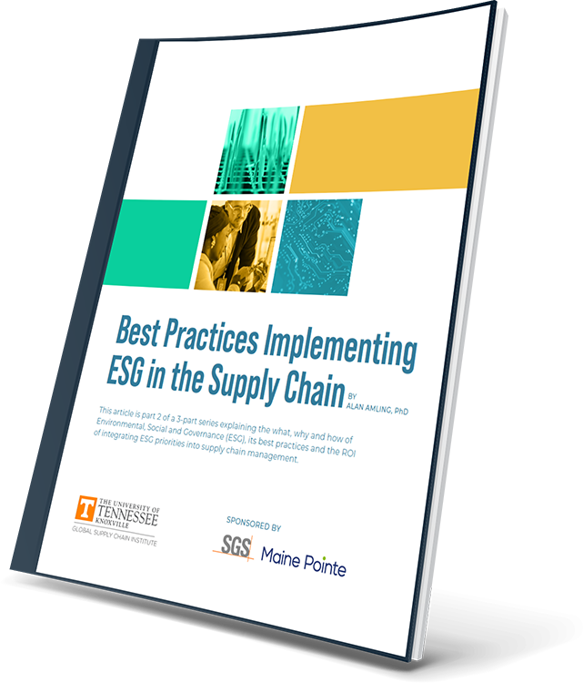 eBook: Best Practices Implementing ESG in the Supply Chain Part 2 of 3