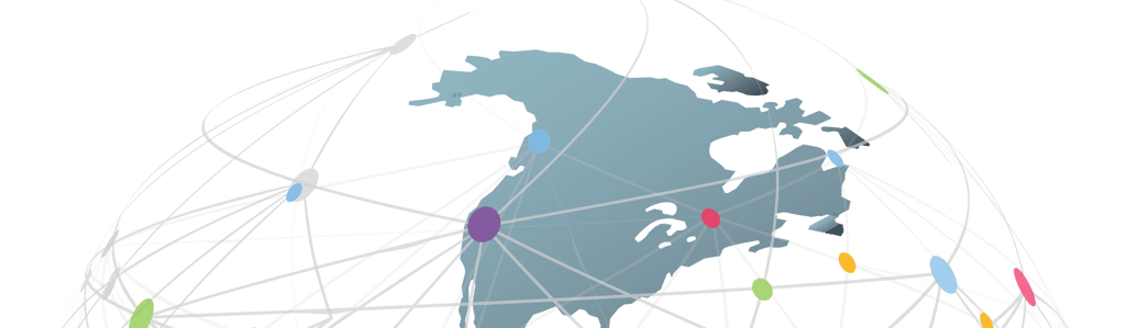 Half a large globe with interconnecting dots Half a large globe with interconnecting dots