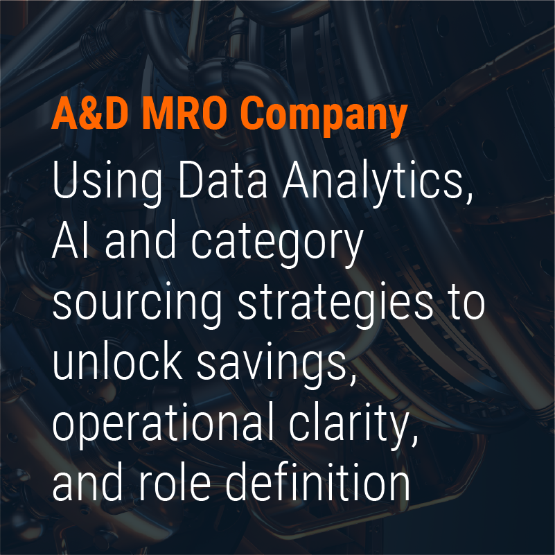 Using data analytics, AI, and category sourcing strategies to unlock savings, operational clarity, and role definition (CS314)