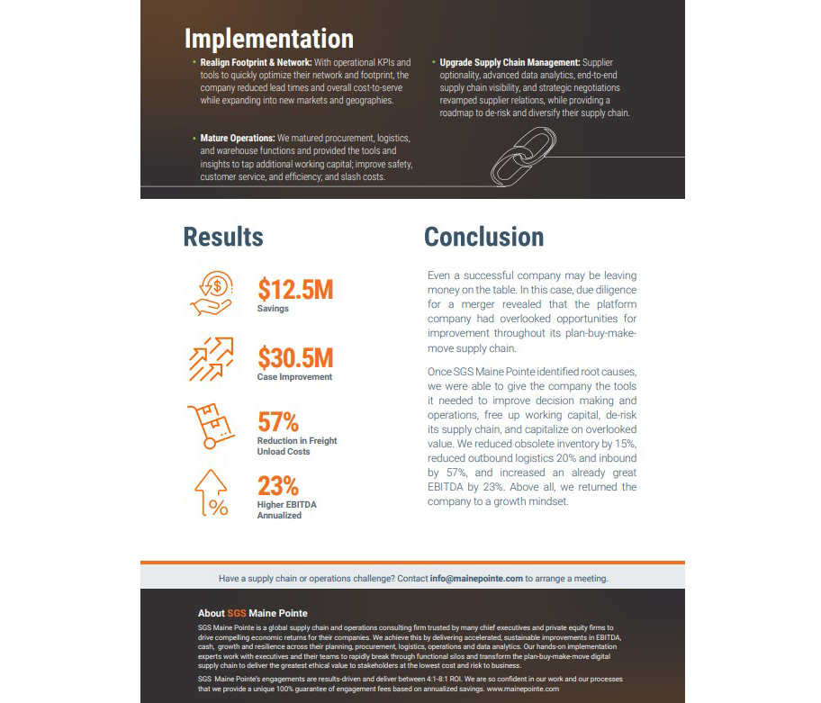 Propelling a good Company into GREAT with 23% increase in EBITDA (CS275)
