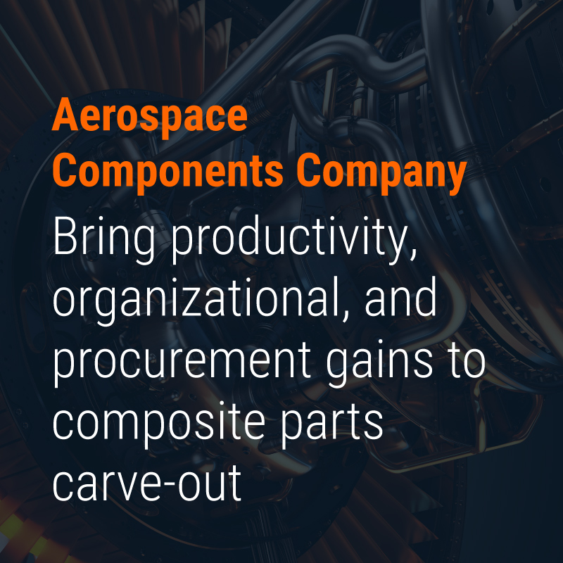 Bring Productivity, Organizational, and Procurement Gains to Composite Parts Carve-Out (CS315)