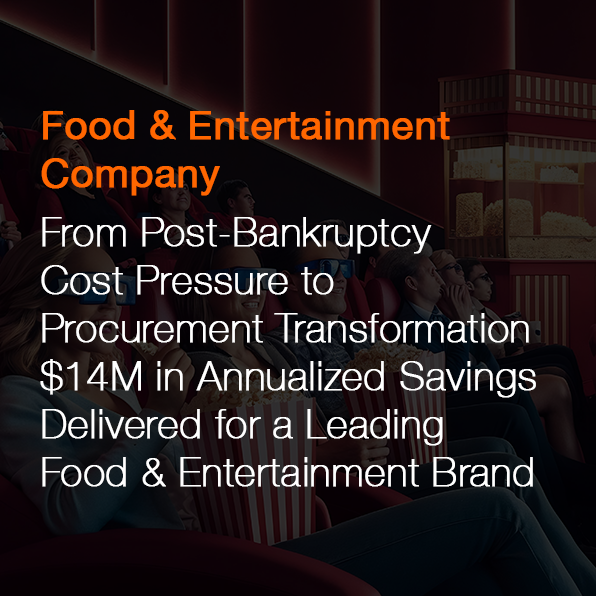 From Post-Bankruptcy Cost Pressure to Procurement Transformation: Driving category excellence, supplier conditioning, governance, and spend visibility for sustainable margin improvement (CS317)