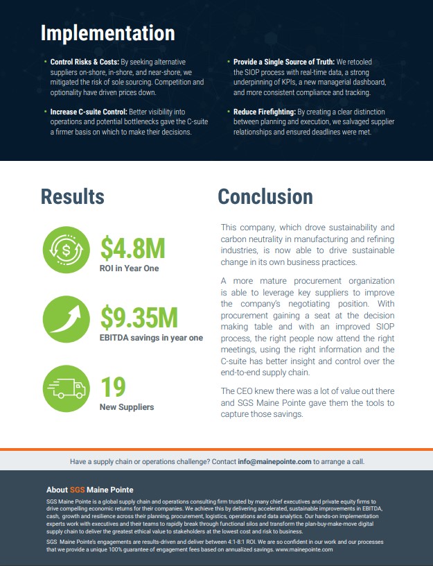 Upgrading Procurement, Reducing Risk, and Capturing Long-Term Savings (CS270)