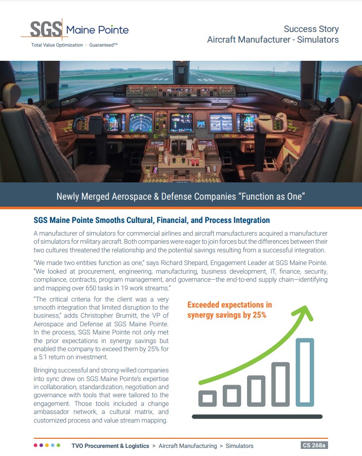 Newly Merged Aerospace & Defense Companies Function as One (CS268)