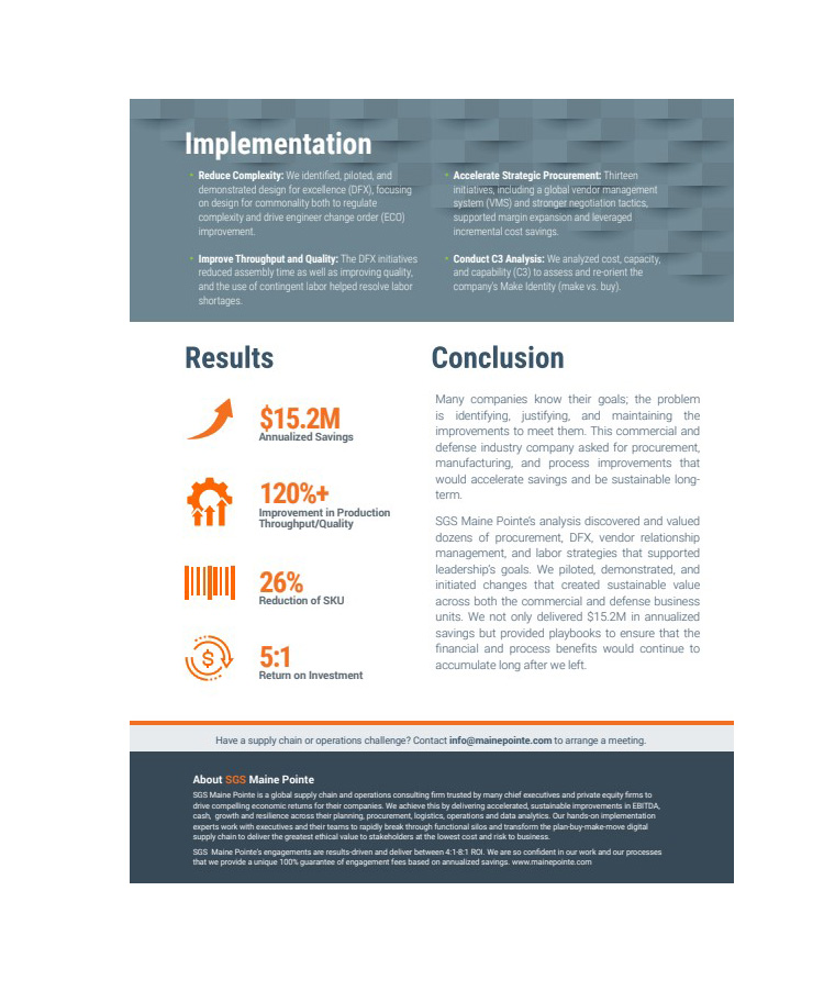 Upgrading procurement, DFX, and VMS for $15.2M in annualized savings (CS278)