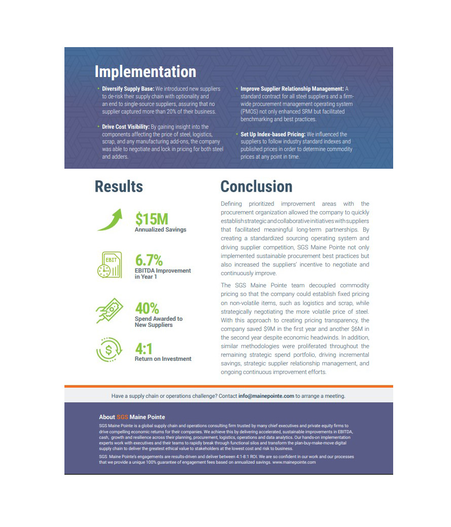Implementing visibility model to save costs and gain savings (CS280)